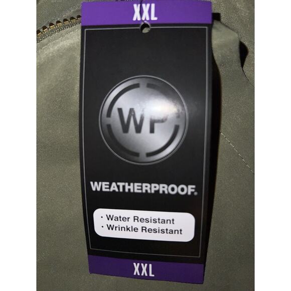 WP Weatherproof Men’s Rain Jacket XXL Lichen Green With Hood And 3 Pockets - Picture 4 of 8